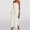 ALICE + OLIVIA Split-Detail Bebe Jumpsuit, Off White -Threadnee Shop alice olivia split detail bebe jumpsuit off white e1626854982903
