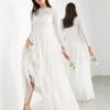 ASOS EDITION Dominique Embellished Wedding Dress With Full Skirt, White -Threadnee Shop asos edition dominique embellished wedding dress with full skirt white e1617923725731