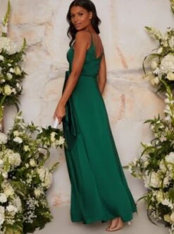 Chi Chi Rachelle Maxi Bridesmaid Dress, Green