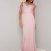 Chi Chi Simah Cowl Slip Bridesmaid Dress, Light Pink/Mink/Blush -Threadnee Shop chi chi simah cowl slip bridesmaid dress light pink mink blush e1596147748459
