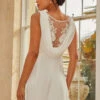Chi Chi V Neck Drape Maxi Wedding Dress In White