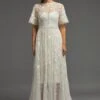 Coast Bridal Embroidered Over Wedding Dress, Ivory 1 Coast Bridal Embroidered Over Wedding Dress, Ivory -Threadnee Shop coast bridal embroidered over wedding dress ivory
