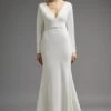 Coast Deep V Maxi Bridal Dress With Train, Ivory -Threadnee Shop coast deep v maxi bridal dress with train ivory