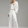 Coast Norman Hartnell Premium Wide Leg Trousers, Ivory
