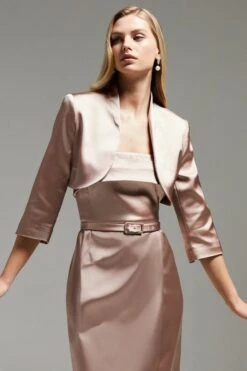 Coast Norman Hartnell Satin Bolero, Mink