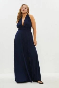 Coast Plus Size Multiway Jersey Maxi Bridesmaid Dress, Navy Blue