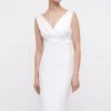 Coast Satin Top Sweetheart Neck Pencil Dress, Ivory