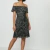 Coast Sequin Embellished Bardot Dress, Black 1 Coast Sequin Embellished Bardot Dress, Black -Threadnee Shop coast sequin embellished bardot dress black e1607010848658