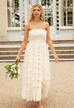 Needle & Thread Needle & Thread Elizabeth Rose Corset Ankle Gown, Champagne