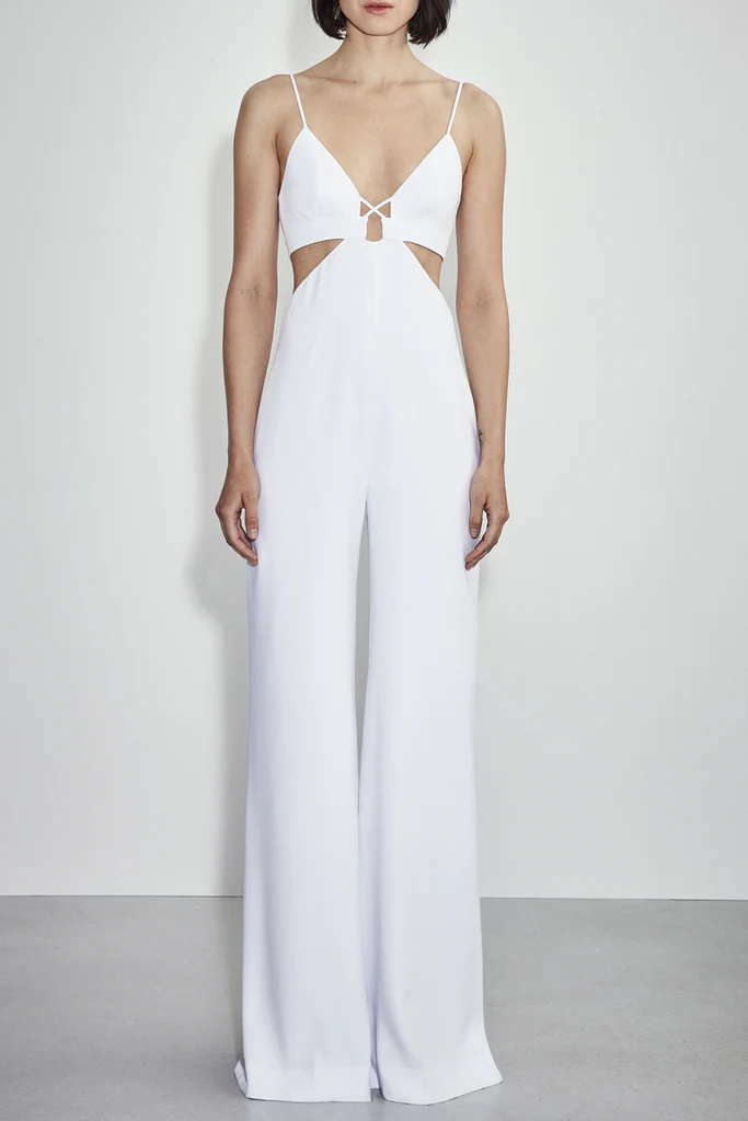 ASOS ET OCHS Carter Cut-out Woven Jumpsuit, Optic White 3 ASOS ET OCHS Carter Cut-out Woven Jumpsuit, Optic White
