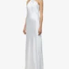 Galvan London Monaco Halterneck Silk Bridal Gown, White -Threadnee Shop galvan london monaco halterneck silk bridal gown white