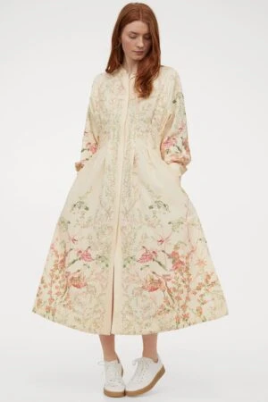 H&M H&M Lyocell-blend Dress, Light Yellow/Multi 3 H&M H&M Lyocell-blend Dress, Light Yellow/Multi