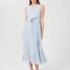 Hobbs Blythe Fit And Flare Midi Dress, Light Blue -Threadnee Shop hobbs blythe fit and flare midi dress light blue e1609778059923