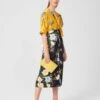 Hobbs Farrah Satin Floral Midi Dress, Navy/Yellow/Multi -Threadnee Shop hobbs farrah satin floral midi dress navy yellow multi e1626368518236