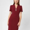 Hobbs Isla Shift Dress, Red -Threadnee Shop hobbs isla shift dress red