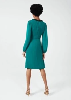 Threadnee Shop -Threadnee Shop hobbs jada beaded sleeve dress jade green2 e1602343567329
