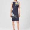 Hobbs Moira Floral Shift Dress, Navy/Yellow -Threadnee Shop hobbs moira floral shift dress navy yellow e1626368106986