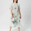 Hobbs Priya Silk Floral Dress, Mint Green/Multi -Threadnee Shop hobbs priya silk floral dress mint green multi