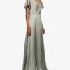 Jenny Yoo Raya V-neck Satin Bridesmaid Gown, Moss Green -Threadnee Shop jenny yoo raya v neck satin bridesmaid gown moss green e1630683428407