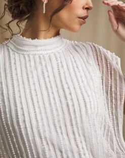 Joanna Hope Beaded Bridal Jumpsuit, Ivory -Threadnee Shop joanna hope beaded bridal jumpsuit ivory1