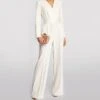 MAX MARA Tailored Jumpsuit, White -Threadnee Shop max mara tailored jumpsuit white
