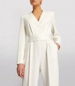 MAX MARA Tailored Jumpsuit, White 7 MAX MARA Tailored Jumpsuit, White -Threadnee Shop max mara tailored jumpsuit white1