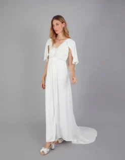 Monsoon Sophie Satin Bridal Maxi Dress Ivory -Threadnee Shop monsoon sophie satin bridal maxi dress ivory