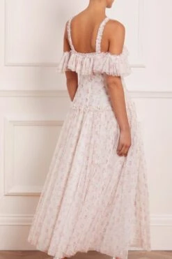 Needle & Thread Needle & Thread Bijou Rose Off Shoulder Ankle Gown, White/Pink 7 Needle & Thread Needle & Thread Bijou Rose Off Shoulder Ankle Gown, White/Pink -Threadnee Shop needle thread bijou rose off shoulder ankle gown white pink2 e1649972707362