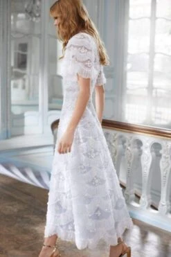 Needle & Thread Needle & Thread Lunette Blossom Ankle Gown, Light Blue