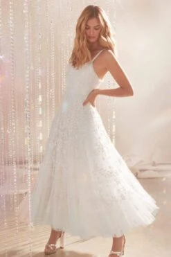 Needle & Thread Needle & Thread Margot Cami Ankle Gown Bridal Dress, Ivory