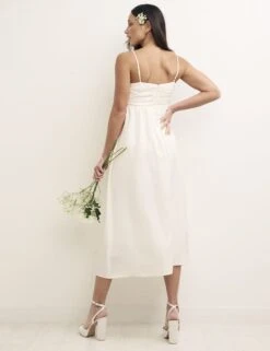 Nobody's Child Ivory Bridesmaid Rue Midaxi Dress -Threadnee Shop nobodys child ivory bridesmaid rue midaxi dress3