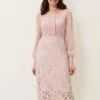 Phase Eight Aldora Chiffon Lace Dress, Light Pink/Blush -Threadnee Shop phase eight aldora chiffon lace dress light pink blush e1629301286456