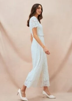 Threadnee Shop -Threadnee Shop phase eight amaliah lace wedding jumpsuit ivory1 e1641218442286