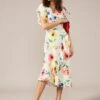 Phase Eight Anthea Floral Frill Dress, Off White/Multi -Threadnee Shop phase eight anthea floral frill dress off white multi1 e1596704157252
