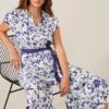 Phase Eight Cosette Floral Jumpsuit, Blue/Ivory -Threadnee Shop phase eight cosette floral jumpsuit blue ivory e1597142193786