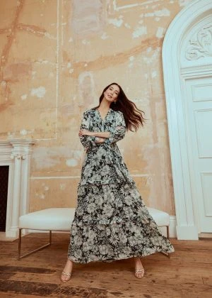 Phase Eight Indiana Floral Maxi Dress, Pine Green/Multi 3 Phase Eight Indiana Floral Maxi Dress, Pine Green/Multi