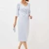 Phase Eight Layla Bow Detail Fitted Dress, Sky Blue -Threadnee Shop phase eight layla bow detail fitted dress sky blue e1641991756456