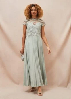 Phase Eight Michelle Double Layer Maxi Dress, Mint Green/Eau De Nil