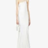 Pretty Lavish Amelia One-shoulder Satin-crepe Gown, Ivory -Threadnee Shop pretty lavish amelia one shoulder satin crepe gown ivory