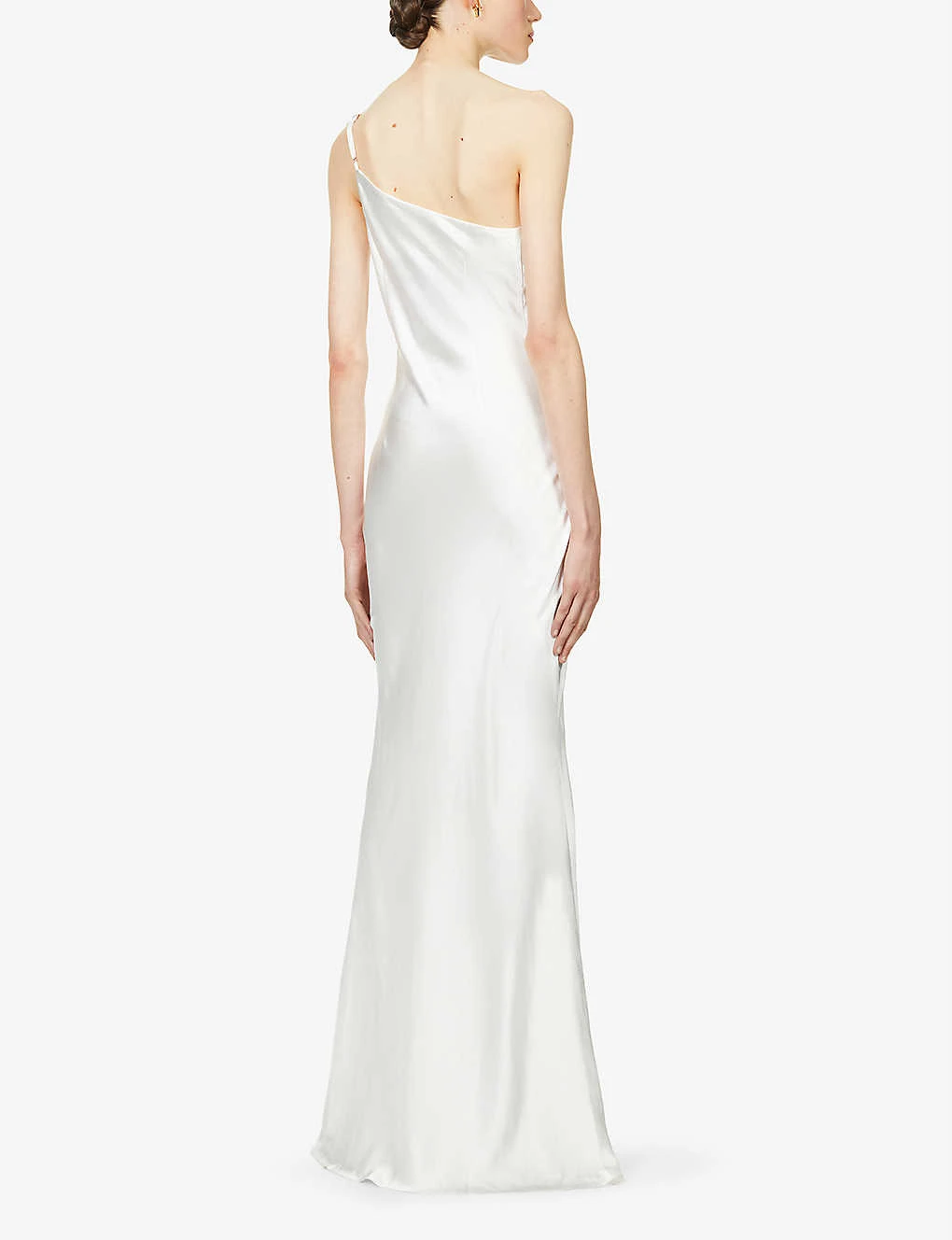 Pretty Lavish Amelia One-shoulder Satin-crepe Gown, Ivory 4 Pretty Lavish Amelia One-shoulder Satin-crepe Gown, Ivory - Image 2