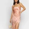 Reformation Barrow Silk Dress, Myrna Print/Pink