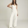 Reiss Bea Buckle Detail Jumpsuit, White/Cream -Threadnee Shop reiss bea buckle detail jumpsuit white cream e1607081856868