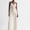 Reiss Scarlet Metallic Detail Jumpsuit, Ivory -Threadnee Shop reiss scarlet metallic detail jumpsuit ivory