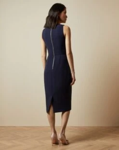 Threadnee Shop -Threadnee Shop ted baker astriid seam detail pencil dress navy1 e1591890350907