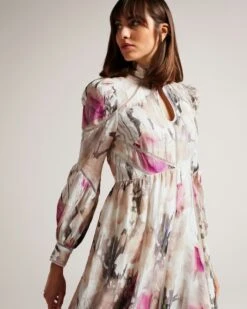 Ted Baker Freisya Floral Lace Cut-Out Midi Dress, Nude/Pink/Blush 7 Ted Baker Freisya Floral Lace Cut-Out Midi Dress, Nude/Pink/Blush -Threadnee Shop ted baker freisya floral lace cut out midi dress nude pink blush1