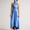 Ted Baker Mmilly High Low Maxi Dress, Light Blue -Threadnee Shop ted baker mmilly high low maxi dress light blue e1646378850320