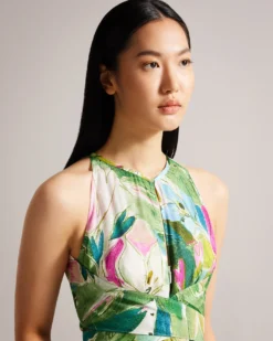 Ted Baker Rachily Halterneck Jumpsuit With Wrap Bodice Detail, Green/Multi 7 Ted Baker Rachily Halterneck Jumpsuit With Wrap Bodice Detail, Green/Multi -Threadnee Shop ted baker rachily halterneck jumpsuit with wrap bodice detail green multi2