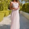 TFNC Diba Mink Maxi Bridesmaid Dress -Threadnee Shop tfnc diba mink maxi bridesmaid dress