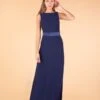 TFNC Halannah Navy Blue Maxi Bridesmaid Dress -Threadnee Shop tfnc halannah pale navy maxi bridesmaid dress