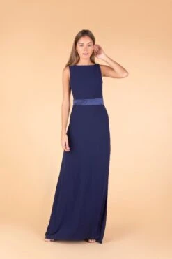 TFNC Halannah Navy Blue Maxi Bridesmaid Dress